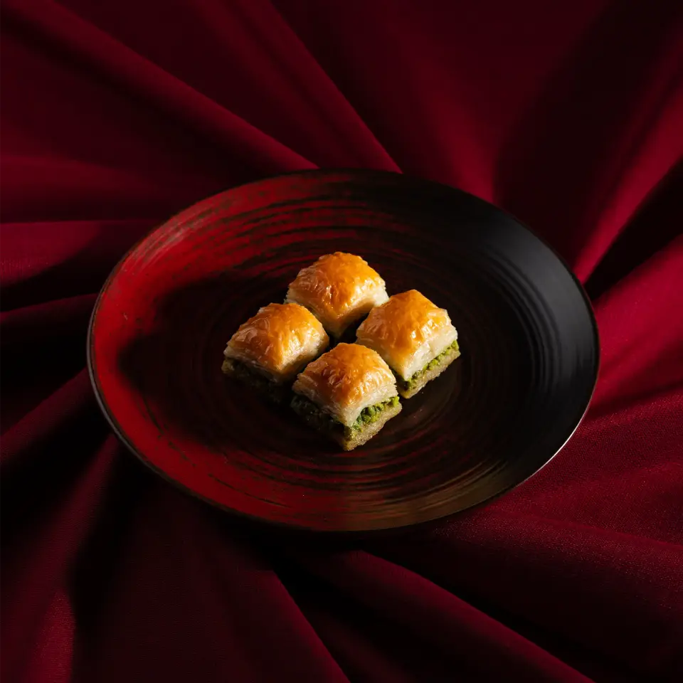 Fıstıklı Kuru Baklava Hediyelik Kutu - Büyük Boy 1000 gr
