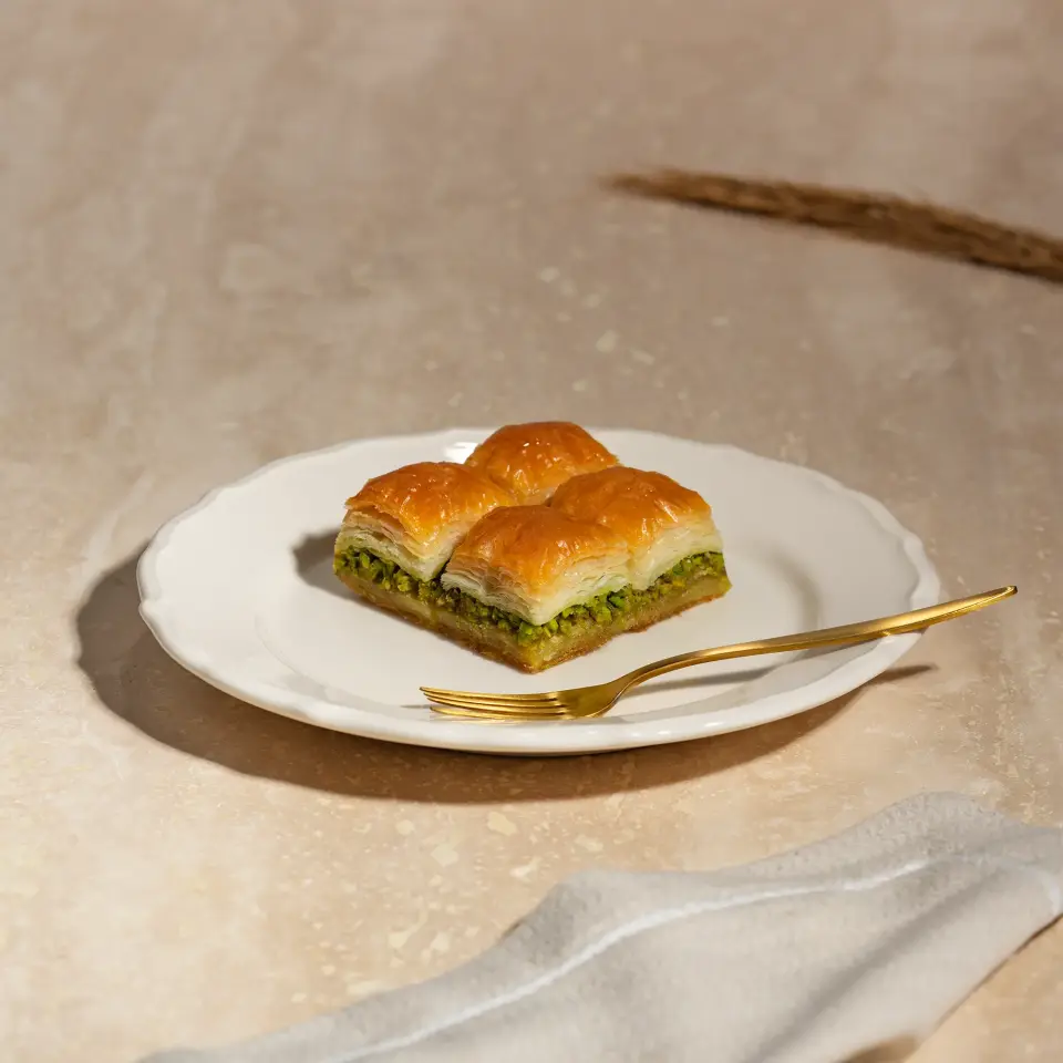Fıstıklı Kuru Baklava Hediyelik Kutu - Büyük Boy 1000 gr
