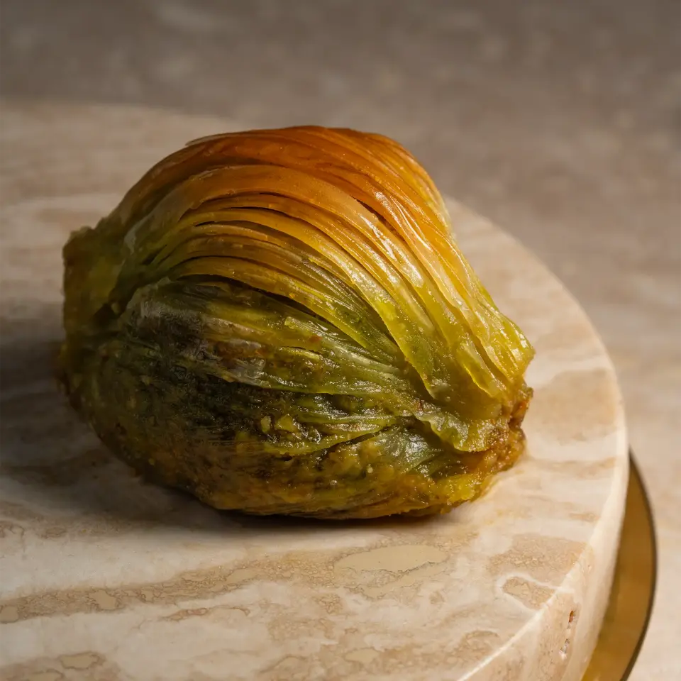 Fıstıklı Midye Baklava Büyük Boy 1100 gr - Hediyelik Kutu