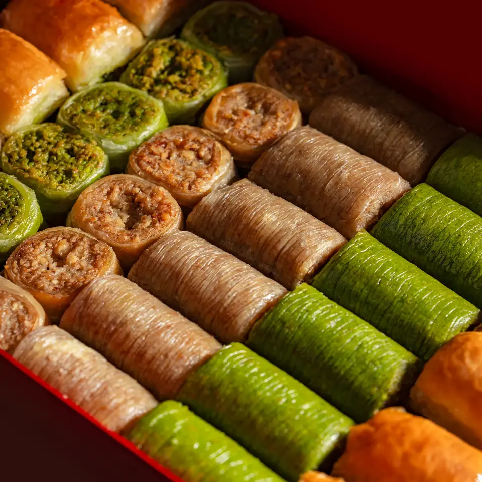 Fıstıklı Cevizli Karışık Baklava  Standart Kutu - Orta Boy (700 gr)