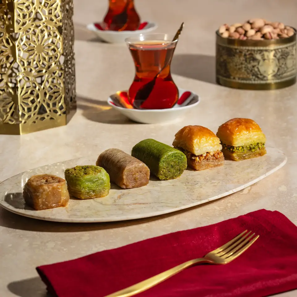 Fıstıklı Cevizli Karışık Baklava  Standart Kutu - Orta Boy (700 gr)