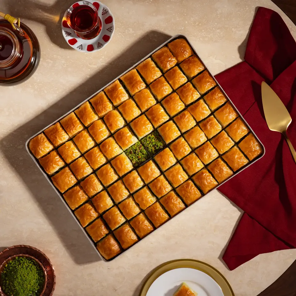 Fıstıklı Kuru Baklava Tepsi
