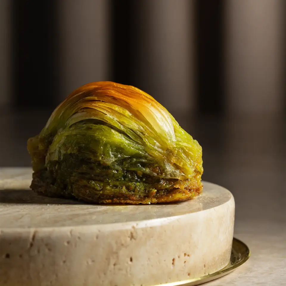 Fıstıklı Midye Baklava Dilim