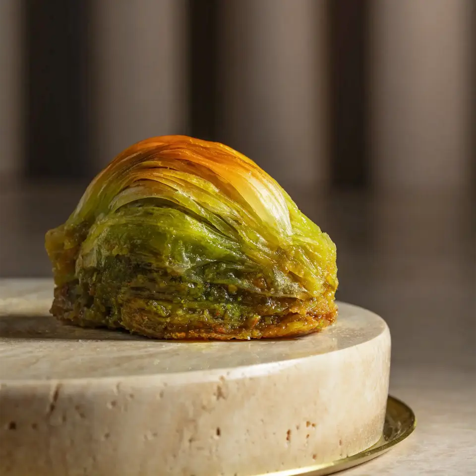 Fıstıklı Midye Baklava Dilim
